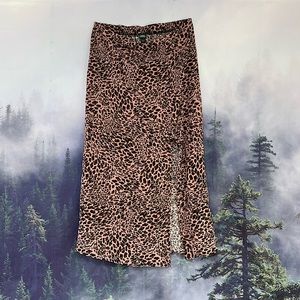 Wild Fable Animal Print Midi Skirt in Purple Size Large